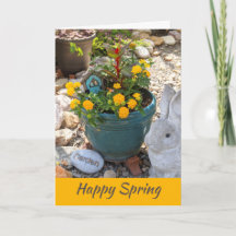 Joyeux Printemps, Carte de Jardin de Jardin Photo