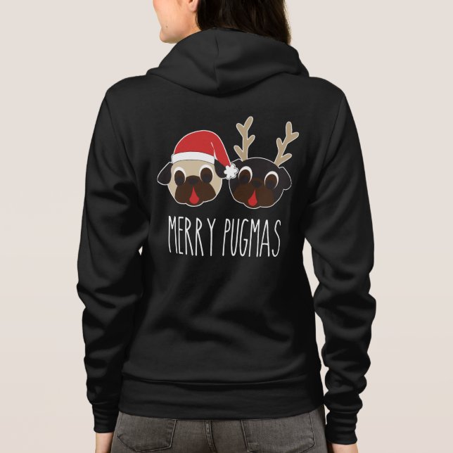 Joyeux Pugmas Père Noël et noir de sweat - shirt à (Dos)