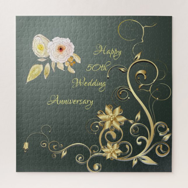 Joyeux puzzle du cinquantième Mariage (Vertical)