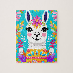 Joyeux Puzzle Floral Llama Jigsaw