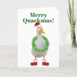 Joyeux Quackmas Père Noël Duck Carte de vacances p
