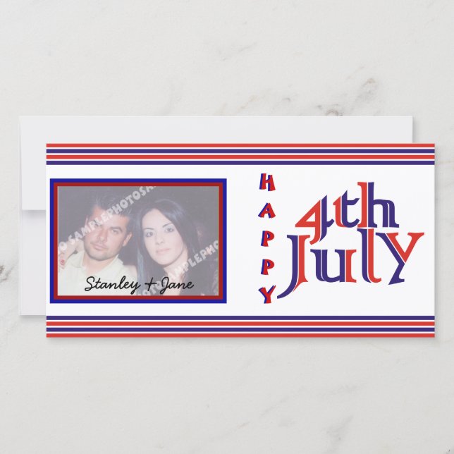 Joyeux quatrième 4 juillet carte photo (Devant)