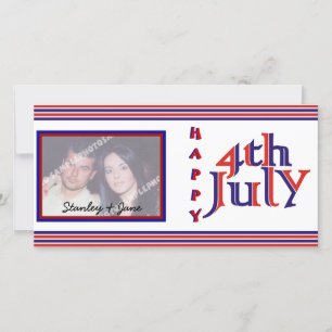 Joyeux quatrième 4 juillet carte photo