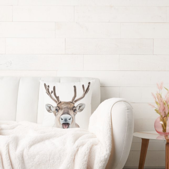 Joyeux Reindeer Jouer Oreiller Fêtes de Noël (Canapé)