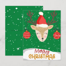 Joyeux rennes Joyeux Noël Fêtes Cartes postales