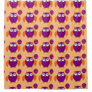 Joyeux rideau de douche de hibou de fête Halloween