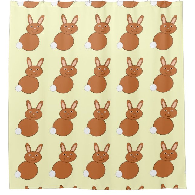 Joyeux rideau de douche lapin de Pâques (Devant)