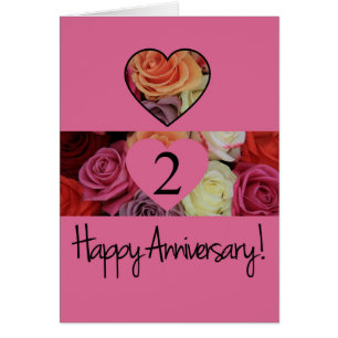 Joyeux roses du 2e anniversaire