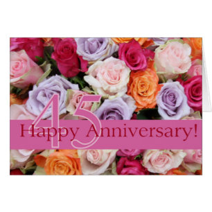Joyeux roses du 45e anniversaire