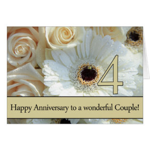 Joyeux roses du 4e anniversaire