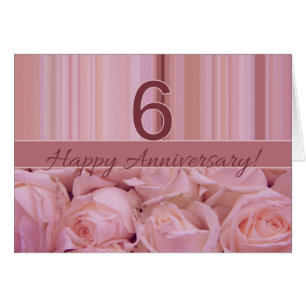 Joyeux roses du 6e anniversaire