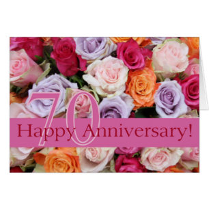 Joyeux roses du 70e anniversaire