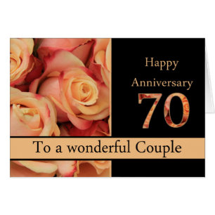 Joyeux roses du 70e anniversaire