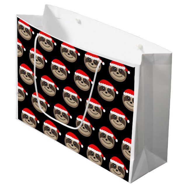 Joyeux sac de cadeau de Noël de paresse de (Devant Angle)