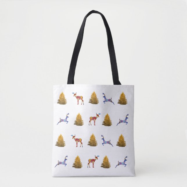 Joyeux Sac fourre-tout All-Over-Print de Noël (Devant)