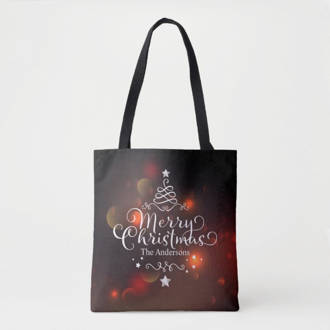 Joyeux Sac fourre-tout de Noël personnalisé (Devant)