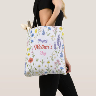 Joyeux Sac fourre-tout Fleur sauvage de la fête de