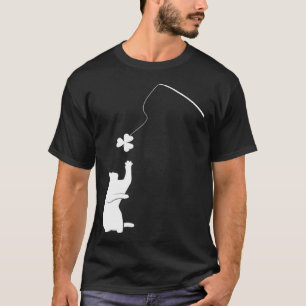 Joyeux Saint-Patrick Shamrock Chat T-Shirt Shamroc