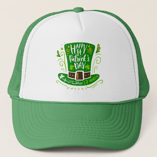Joyeux Saint Patrick's Day Leprechaun Casquette (Devant)