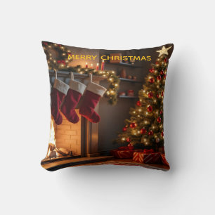 Joyeux salon de Noël Jeu oreiller