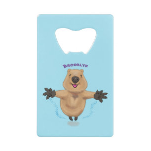 Joyeux sauter quokka dessin animé