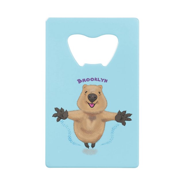 Joyeux sauter quokka dessin animé (Devant)
