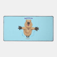 Joyeux sauter quokka dessin animé