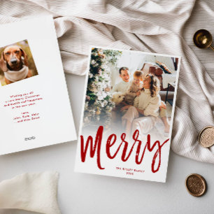 Joyeux script de la brosse carte de Noël, retour p
