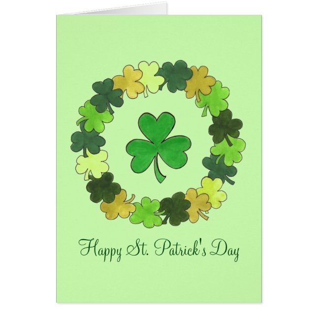 Joyeux Shamrock de la Saint Patrick Jour Vert Clov (Devant)