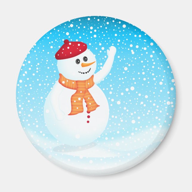 Joyeux Snowman Magnet (Devant)