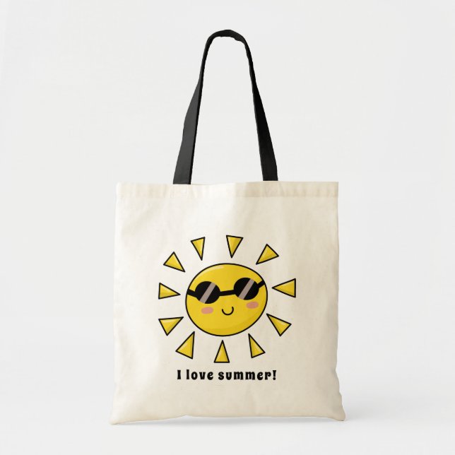 Joyeux soleil avec lunettes de soleil Sac fourre-t (Devant)