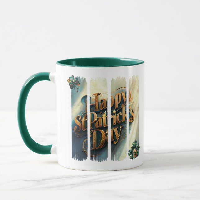 Joyeux St.Patrick's Day brushstroke Mug vertical (Gauche)