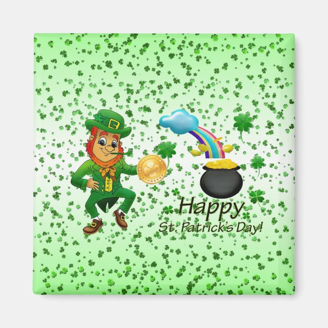 Joyeux St. Patrick's Day Magnet arc-en-ciel (Devant)