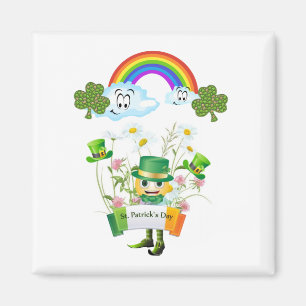 Joyeux St. Patrick's Day Magnet arc-en-ciel