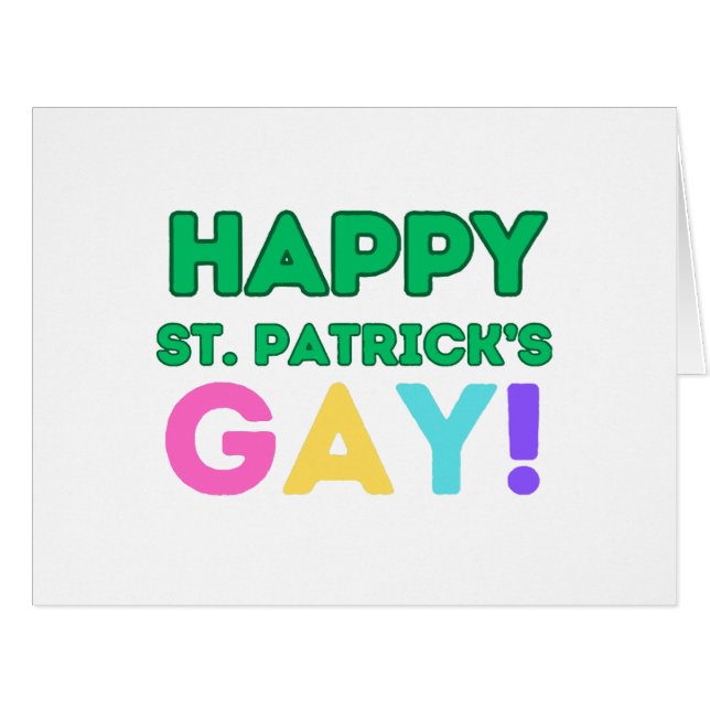 Joyeux St. Patrick's Gay (Devant horizontal)