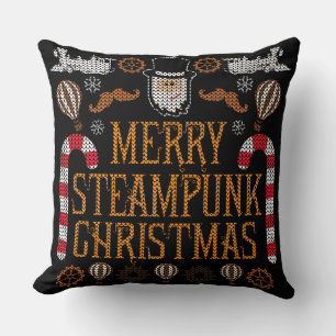 Joyeux Steampunk Noël Vilain Coussin