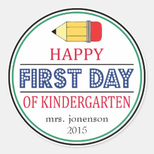 Joyeux Sticker Au Crayon De La maternelle