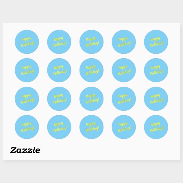 Joyeux Sticker d'anniversaire (Feuille)