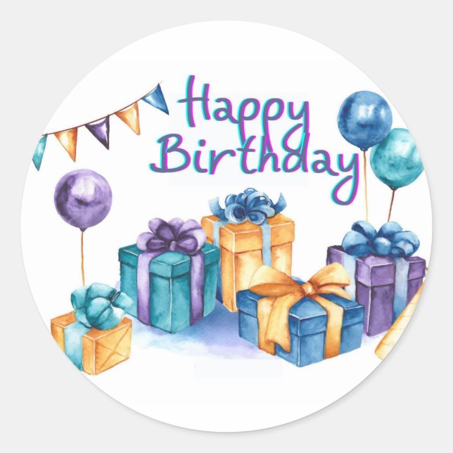 Joyeux Sticker d'anniversaire (Devant)