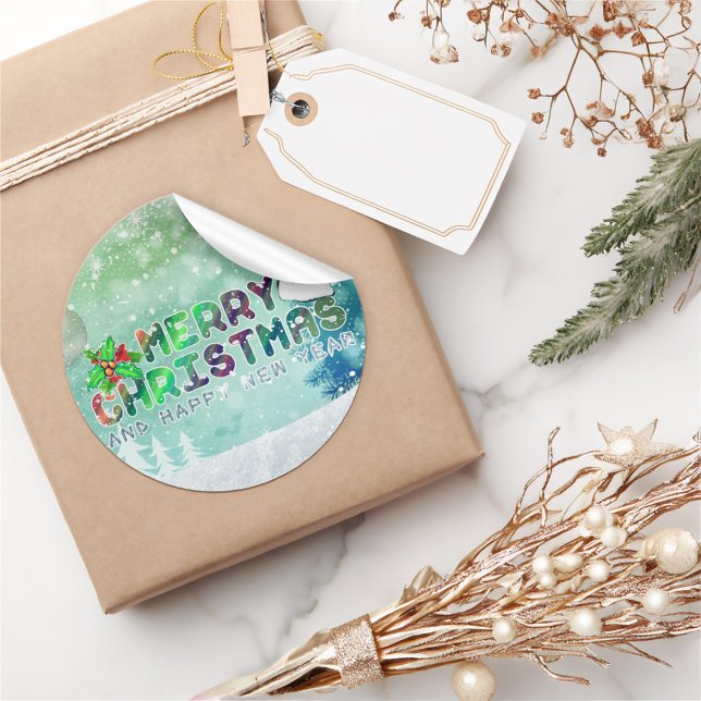 Joyeux Sticker de Noël et Bonne Année (Créateur téléchargé)