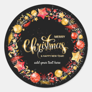 Joyeux Sticker de Noël et Bonne Année