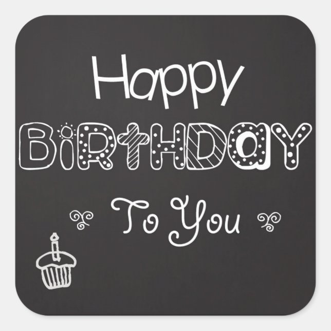 Joyeux Sticker de tableau de bord d'anniversaire (Devant)