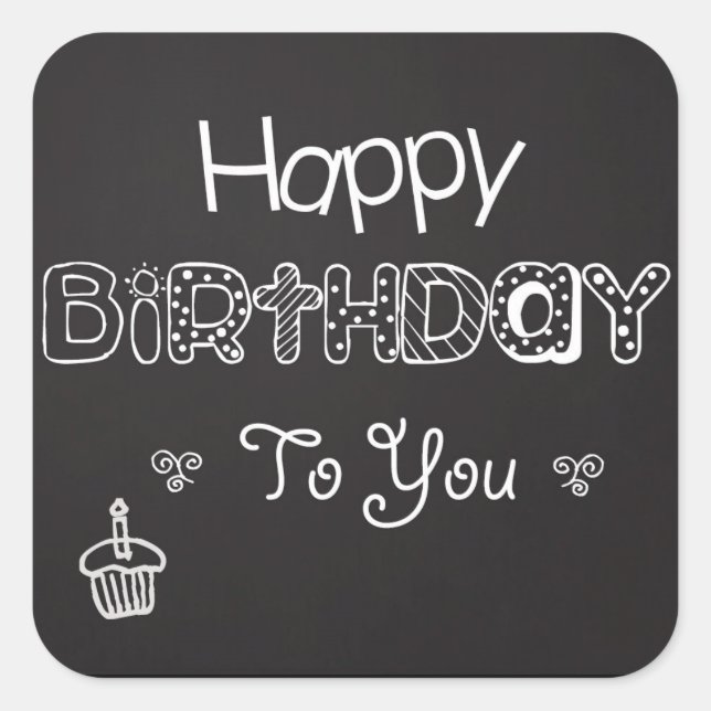Joyeux Sticker de tableau de bord d'anniversaire (Devant)