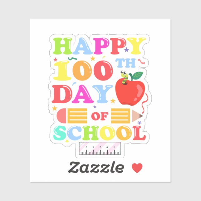 Joyeux Sticker du premier jour de l'école (Feuille)