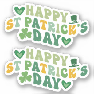 Joyeux Sticker en vinyle de la Saint Patrick sur m