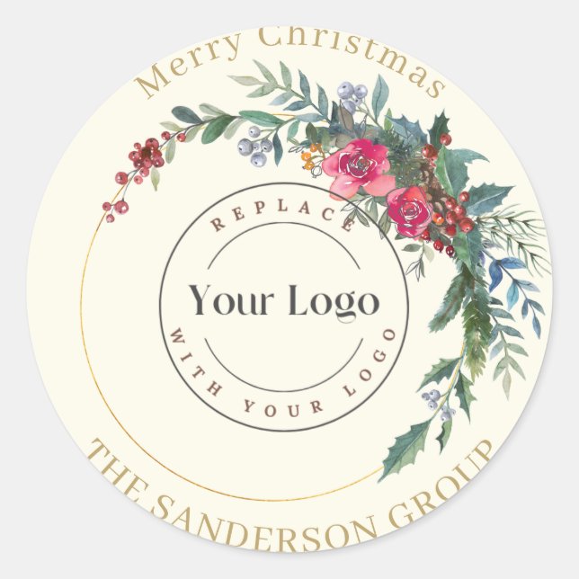 Joyeux Sticker sur mesure Logo de Noël (Devant)
