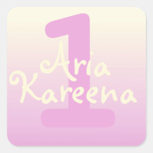 Joyeux Stickers Anniversaire ombré or rose beige