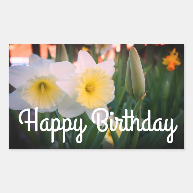 Joyeux Stickers Daffodil D'Anniversaire (Devant)