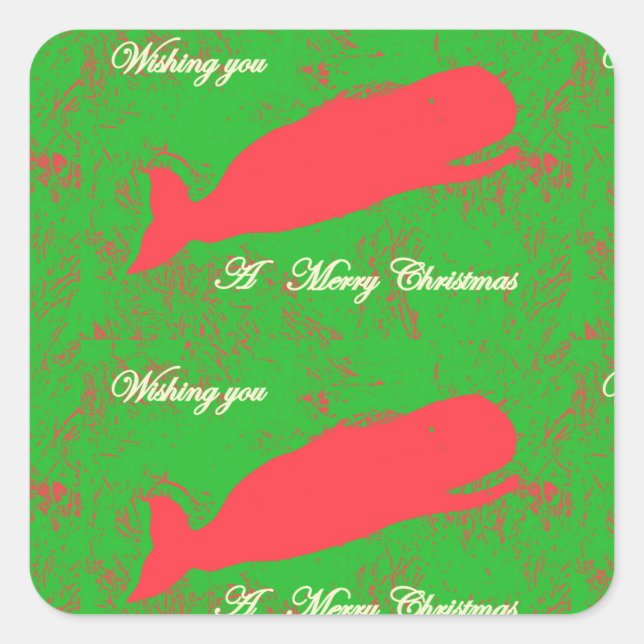 joyeux stickers de baleine de noël (Devant)