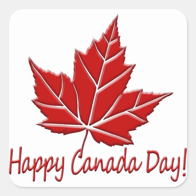 Joyeux Stickers de la fête du Canada Personnalisé  (Devant)